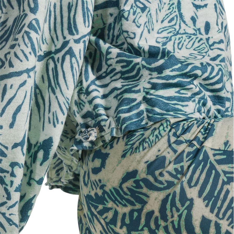 Felpa fiammata stampa 'foglie' con zip da donna Deha | D2242037714